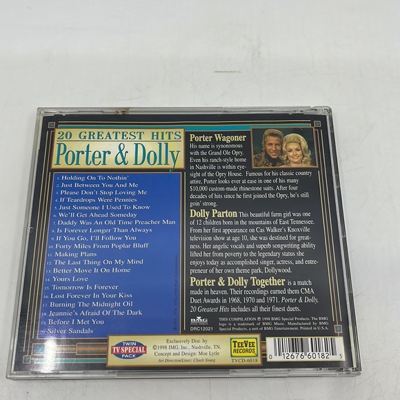 Porter Wagoner & Dolly Parton 20 Greatest Hits CD - Picture 2 of 3